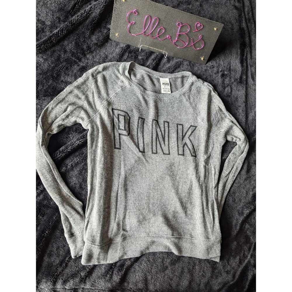 EUC VS PINK Gray Long Sleeve Top XS